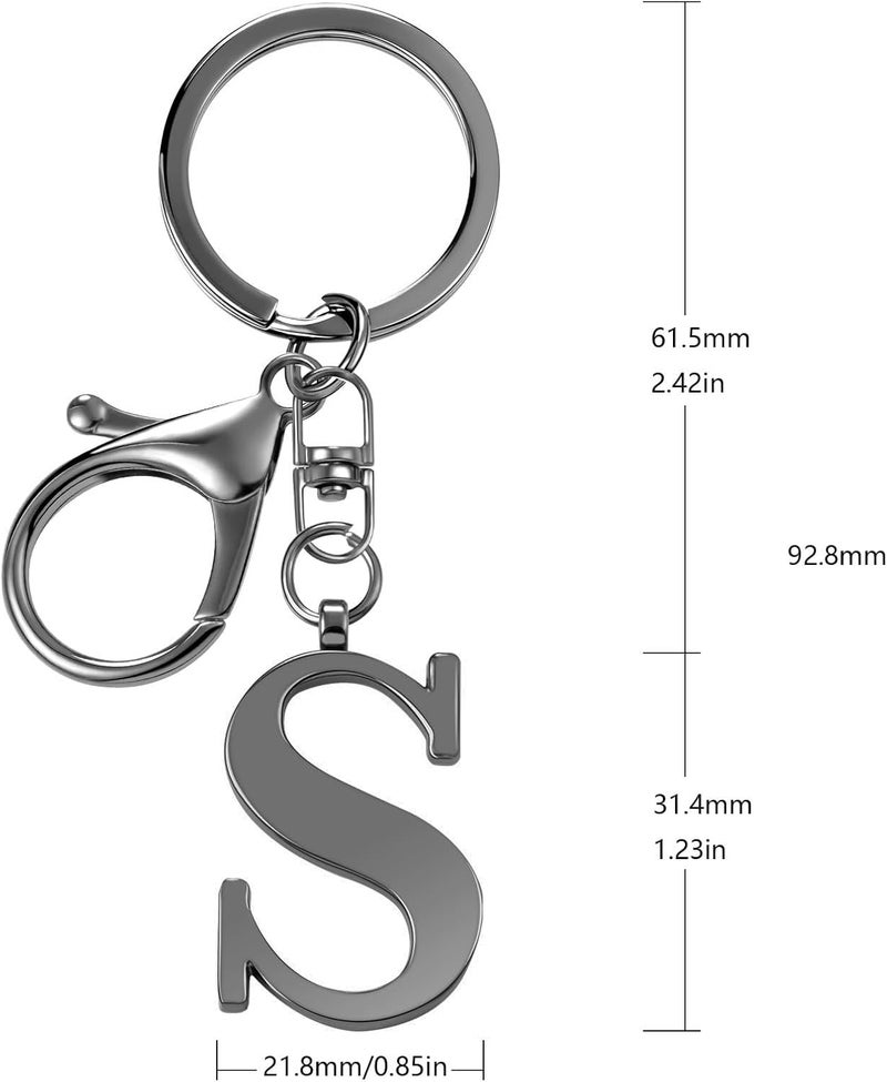 LAXPICOL Gold Letter A-Z Keychain for Women Bag Charms Purse Charms For Handbags Metal Alphabet Initial Letter Keychain - Image 5